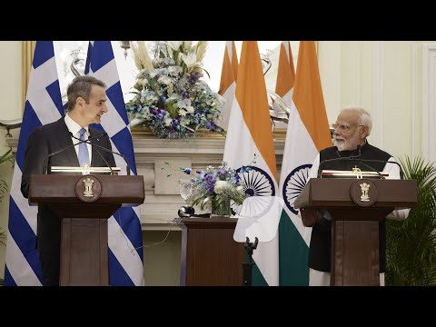 Δηλώσεις του Πρωθυπουργού Κυριάκου Μητσοτάκη με τον Πρωθυπουργό της Ινδίας Narendra Modi