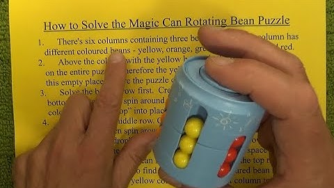 How to Solve the Cans Bean Puzzle - Magic Can Rotating Bean Spinner Puzzle - Step by Step Tutorial