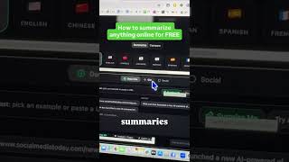 how to summarize everything online for free in seconds. #ai #aitools