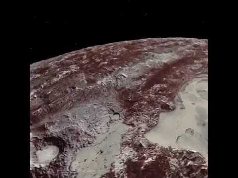 Pluto flyover using actual NASA’s New Horizons spacecraft data and digital elevation models aerospace turismo
