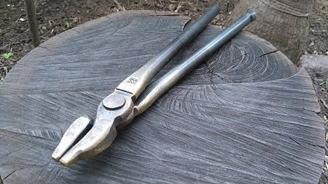 Forging a blacksmith scroll tong - complete process. Free giveaway!