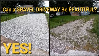 more grass than gravel! gravel driveway repair-schott services