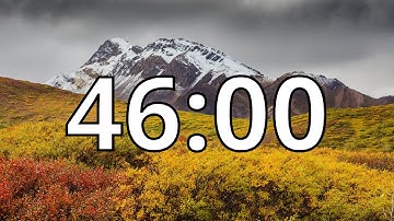 46 Minutes Autumn/Fall Countdown Timer With Music and Alarm (Simple Beep)