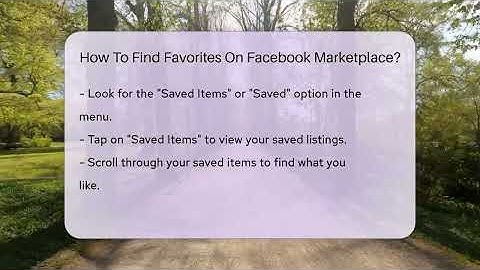 How To Find Favorites On Facebook Marketplace? - Everyday-Networking