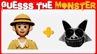 Guess The MONSTER By VOICE \& EMOJI | Zoonomaly Horror Game | Zookeeper, Smile Cat, Stick Spider...