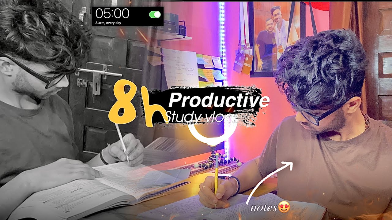 I Tried Studying for 8 Hour | Productive Study Vlog (ft. Aspirants)📚🔥