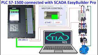 PLC S7-1500 control motor using SCADA Easy Pro HMI