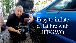 How to use JFEGWO 4000A to inflate a flat tire? by JFEGWO 52 views 9 months ago 3 minutes, 40 seconds