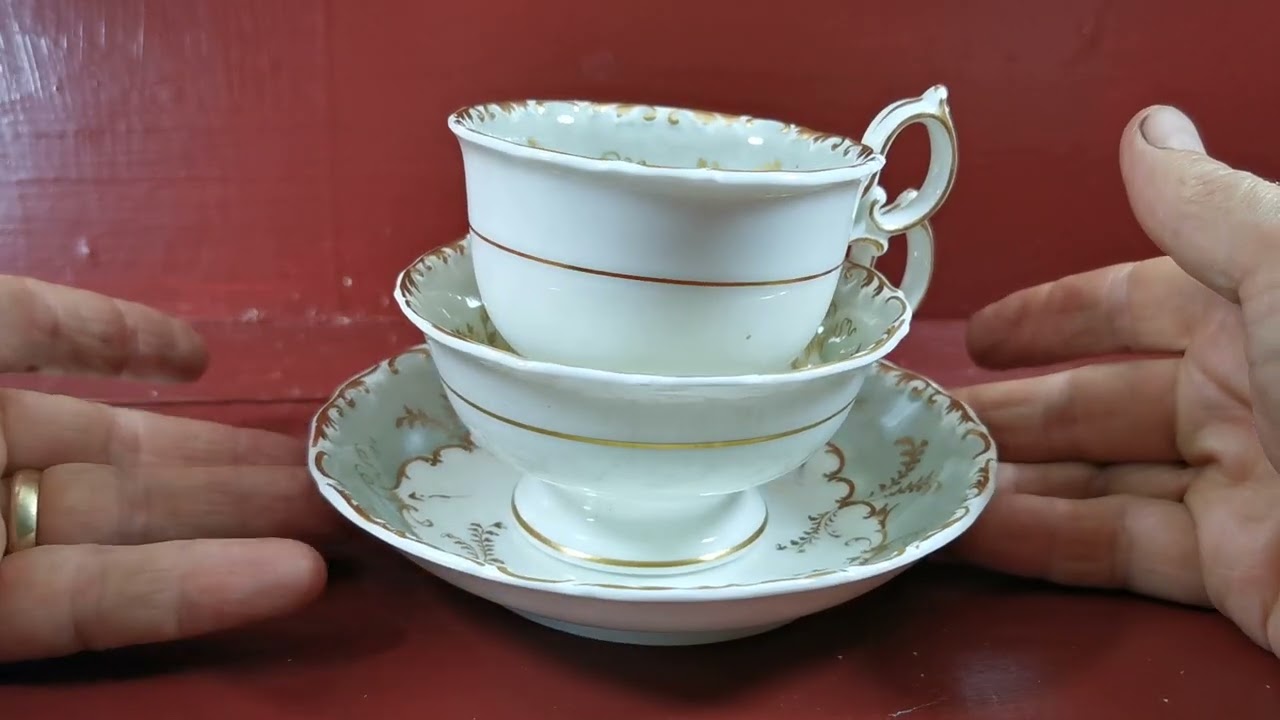 Antique Rockingham China Georgian Trio pattern 3666 c1820-1830