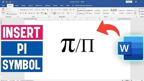 Hoe het Pi-symbool (π of Π) in Word invoegen