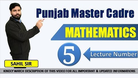 Master Cadre-MATH Lecture-5