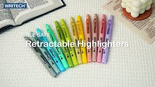 Writech retractable highlighters nature set W-805s