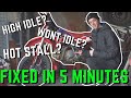How To Fix A Dirt Bike That Wont Stay Running | High Idle | Hot stall