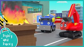 🔥 Construction Site Fire Accident! 🔥 | Ella, Rishi and Friends | Kids Songs and Stories