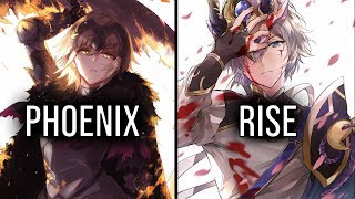 Nightcore - Rising Phoenix  ↬ Switching Vocals (Rashional Mashup) Resimi