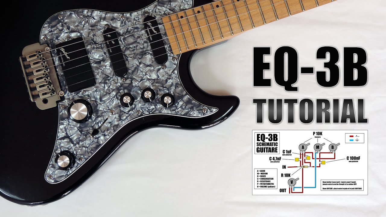 Préampli égaliseur 3 Bandes Pour Guitare - Écran LCD, Réglage Bas/médium/aigu
