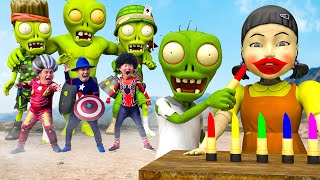 Scary Teacher 3D vs Squid Game Face Makeup Nice or Error 5 Times Challenge Zombie & Nick Loser