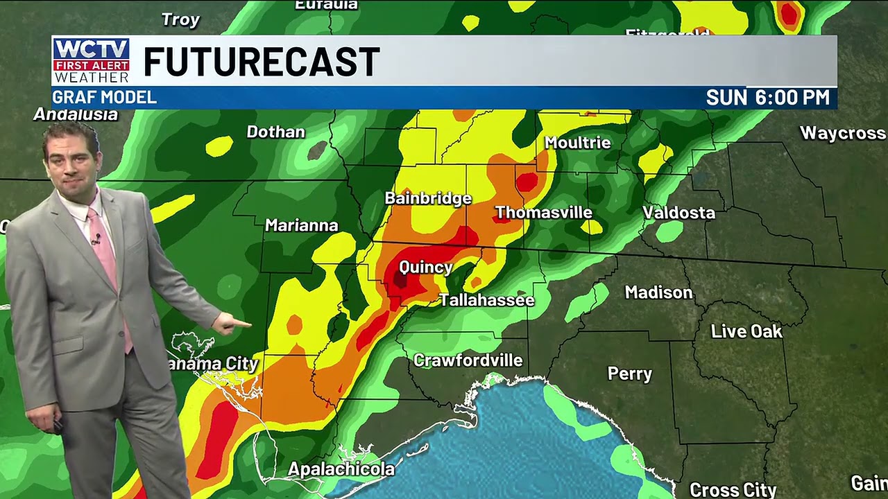Tracking a powerful cold front that will bring strong winds and storms on Sunday