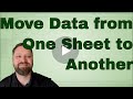 Moving or Copying Data from one Worksheet to another Worksheet using VBA in Excel - Code Included