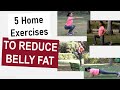 REDUCE BELLY FAT with 5 home exercises| Home Workout for Belly Fat (Men + Women)