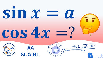 Find cos 4x given sin x = a | Double angle identities | IB Math