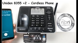 Uniden 8355+2 - XDECT Digital Cordless Phone with Bluetooth - NBN ready TTS Technology