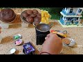 Miniature biscuit &amp; chocolate cake#mini kitchen foodies