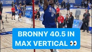 Bronny James 40 Inch Vertical! NBA Draft Combine
