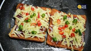 BREAD PIZZA RECIPE | QUICK AND EASY BREAD PIZZA | NO OVEN PIZZA RECIPE | How to make bread pizza