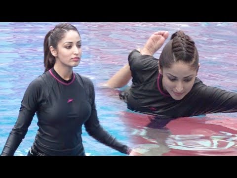 Yami Gautam HOT Workout In Swimming Pool