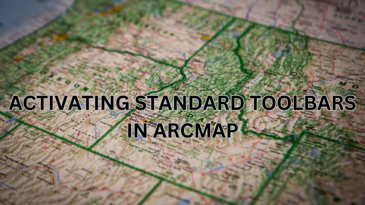 ACTIVATING STANDARD TOOLBARS IN ARCMAP - YouTube