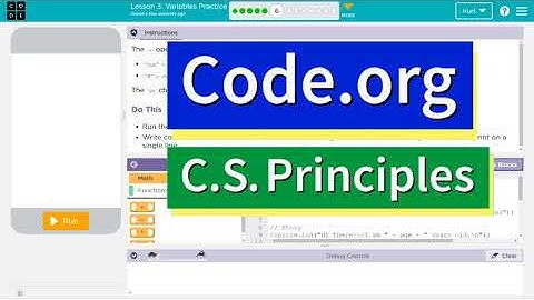 Code.org Lesson 3.5 Variables Practice | Tutorial with Answers | Unit 4 CS Principles