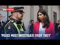 Police forces must investigate every theft - Home secretary