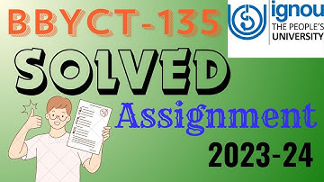 IGNOU BBYCT-135 Solved assignment 2023-24 #viral #youtube #video #ignou #like #viralvideo #youtuber