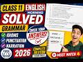Class 11 English Morning Paper Solved 2026 | Grammar, Idioms & Narration Answers Check Your Answers