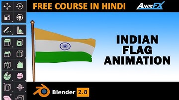 Indian Flag Animation in Blender 2.8 Hindi | Blender physics simulation flag animation | Realistic