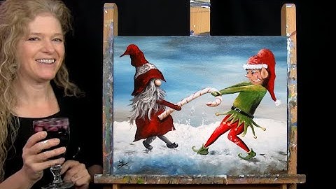 Learn How to Paint GNOME VERSUS ELF with Acrylic - Paint and Sip at Home - Fun Step by Step Tutorial