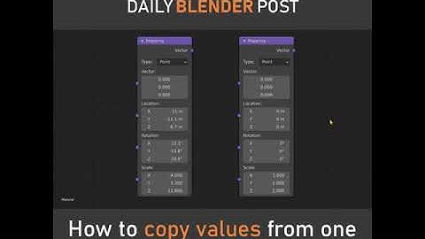 Copy Node Values in Blender