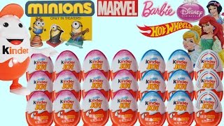 21 Kinder Joy Surprise Eggs Unboxing For Boys & Girls