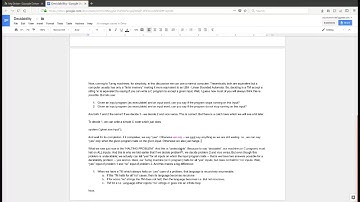 Decidability discussion Part 1