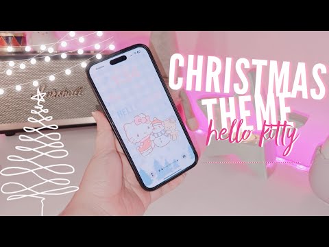 ੈ✩‧₊˚ HELLO KITTY CHRISTMAS THEME setup on IPHONE 14 PRO MAX ੈ✩‧₊˚ ☁️ 🎀