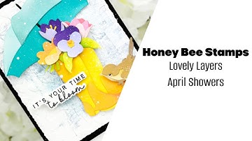 Lovely Layers April Showers and Fun Background Technique With Mari