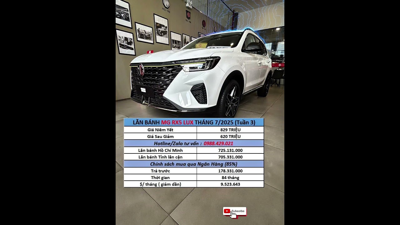 MG RX5 LUX Ưu đãi lăn bánh Tháng 7 ( Tuần 3) 