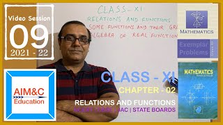 RELATIONS AND FUNCTIONS CLASS - XI | Some Real Valued Functions and Their Graphs | Algebra of Real f