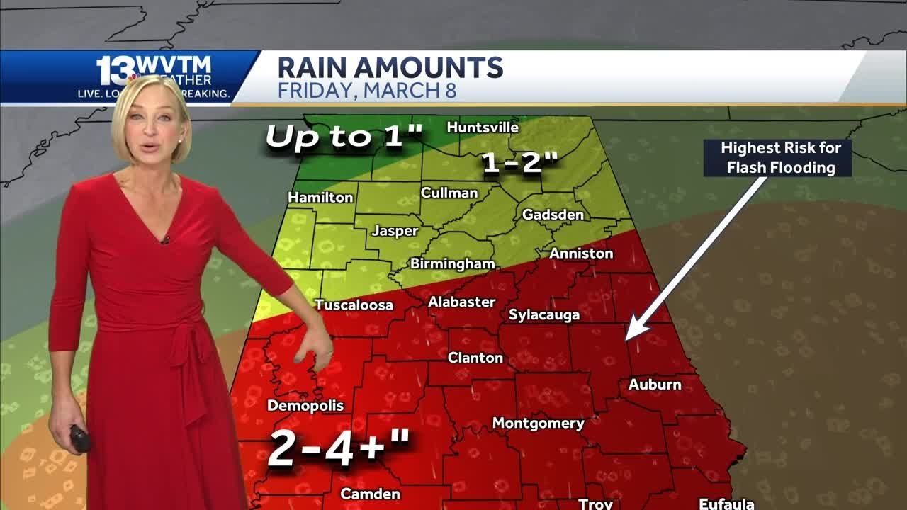 Heavy rain and storms move into central Alabama late in the week - YouTube