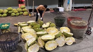 세계에서 제일 큰 열대과일 잭푸르트 분해 / Dinosaur eggs!? Dismantling the world‘s largest tropical fruit, jackfruit.