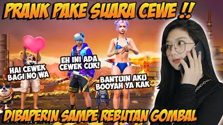 PRANK GLOBAL PAKE SUARA CEWE MALAH DIBAPERIN - PLAYER SONGONG AUTO ADU RAYUAN GOMBAL FREE FIRE