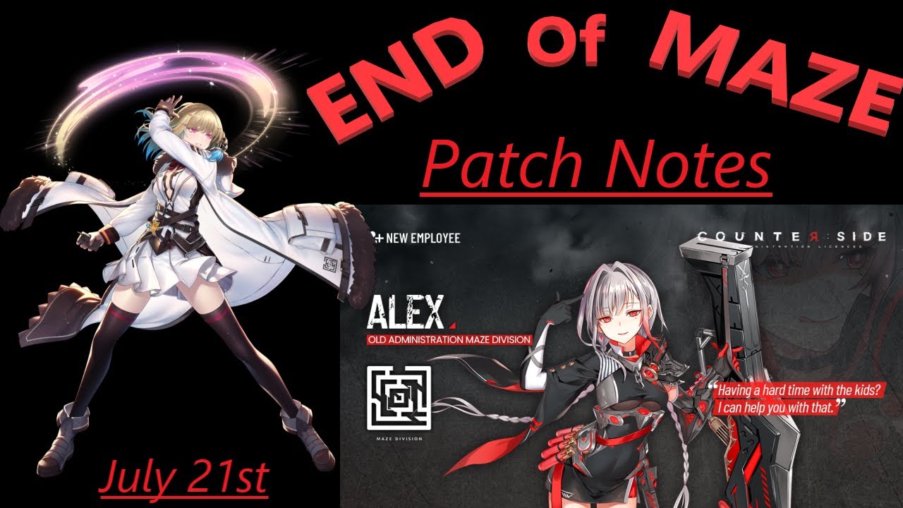 HYPU End of the Maze Patch Notes! July 21st (Counterside)