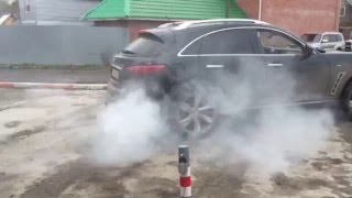 финик жгет резину, отключение переднего привода на INFINITI FX, дрифт,тест драйв FX 50S