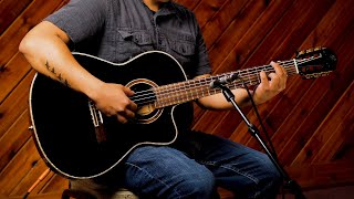 Performer Full Size Guitar W Electr. And Tuner By Ortega Guitars - Solid Cedar Top - Rce138-T4Bk